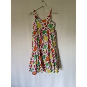 Boden Girls Dress 9 Yrs Aline Knee Sleeveless Sundress Fruits